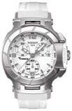 Ladies' Tissot T-Race Chronograph Watch with White Dial (Model: T0482171701700) tissot