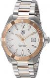 Aquaracer Silver Dial Steel and 18kt Rose Gold Men's Watch